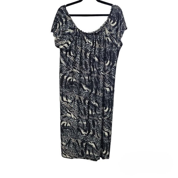 💎 Maternitees Short Sleeve Black And White Dress - Picture 4 of 5